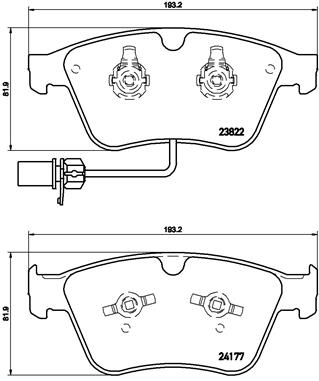 Placute frana BREMBO P 05 003