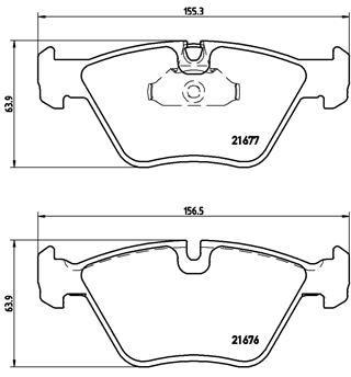 Placute frana BREMBO P 06 022