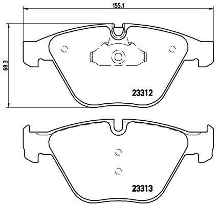 Placute frana BREMBO P 06 054