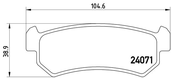 Placute frana BREMBO P 10 001