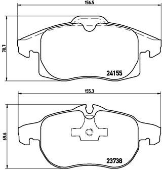 Placute frana BREMBO P 10 011