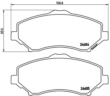 Placute frana BREMBO P 11 025