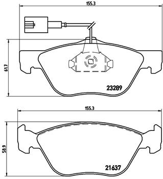 Placute frana BREMBO P 23 077