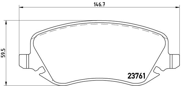 Placute frana BREMBO P 23 088