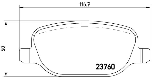 Placute frana BREMBO P 23 089