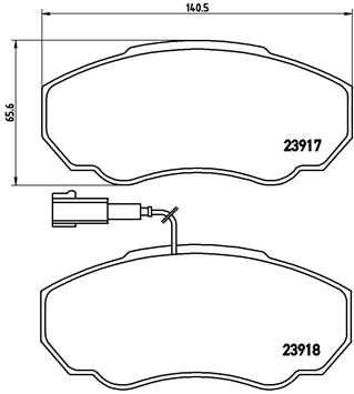 Placute frana BREMBO P 23 091