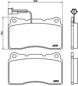 Placute frana BREMBO P 23 115