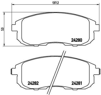 Placute frana BREMBO P 23 126