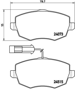 Placute frana BREMBO P 23 128