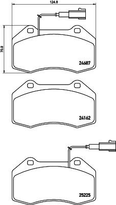 Placute frana BREMBO P 23 162