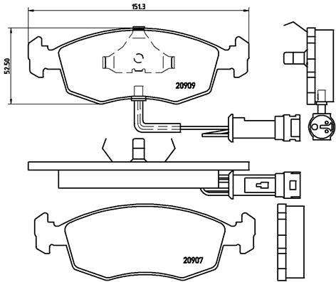 Placute frana BREMBO P 24 007