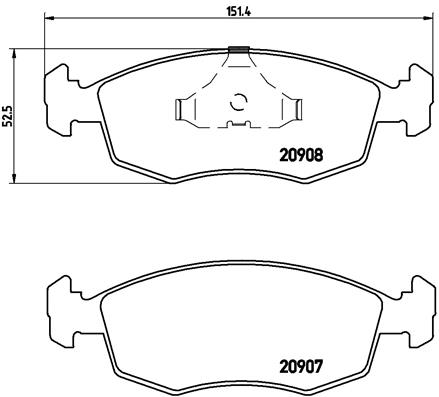 Placute frana BREMBO P 24 019