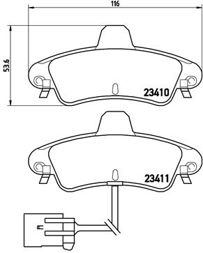 Placute frana BREMBO P 24 038