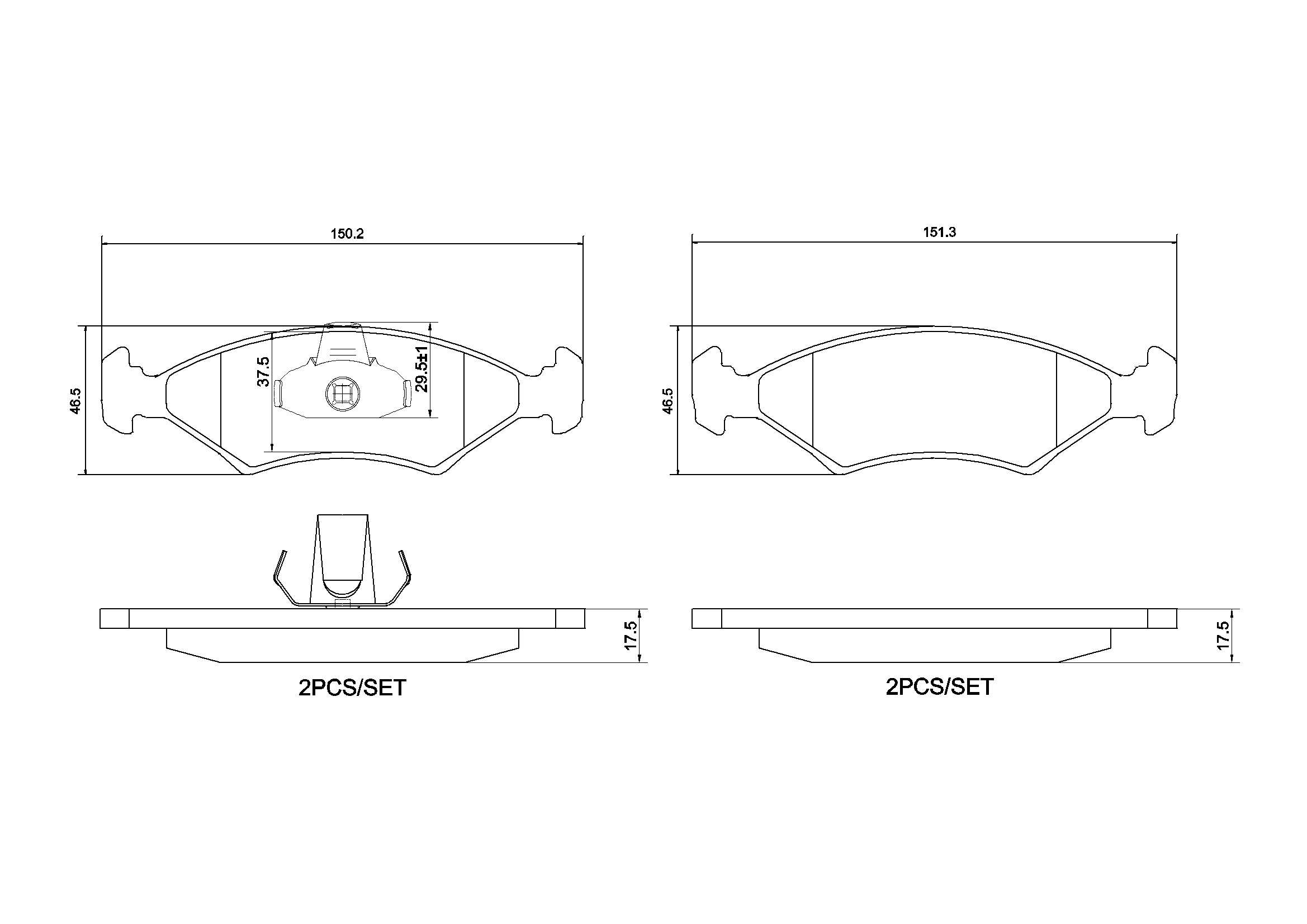 Placute frana BREMBO P 24 043