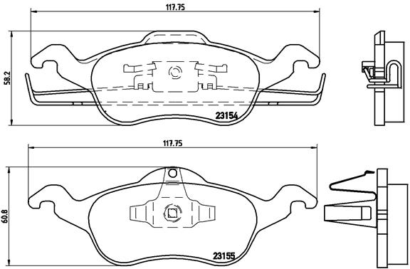 Placute frana BREMBO P 24 046