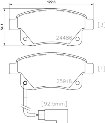 Placute frana BREMBO P 24 066