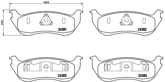 Placute frana BREMBO P 24 068