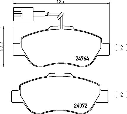Placute frana BREMBO P 24 150