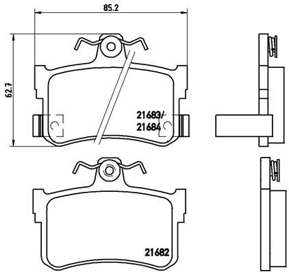 Placute frana BREMBO P 28 027