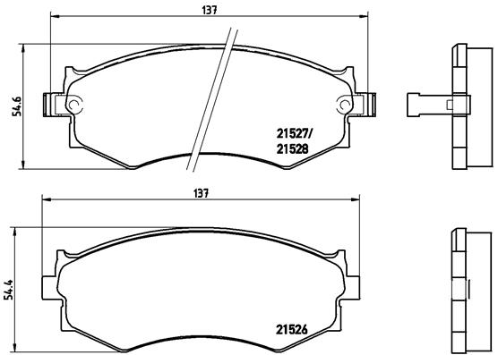 Placute frana BREMBO P 30 002