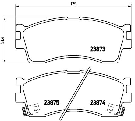 Placute frana BREMBO P 30 016