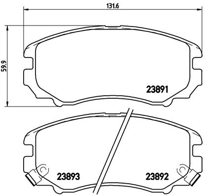 Placute frana BREMBO P 30 018