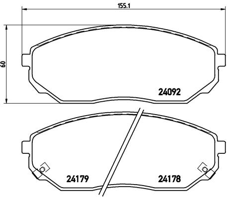 Placute frana BREMBO P 30 019