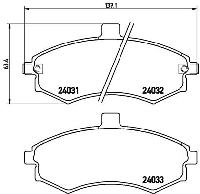 Placute frana BREMBO P 30 020