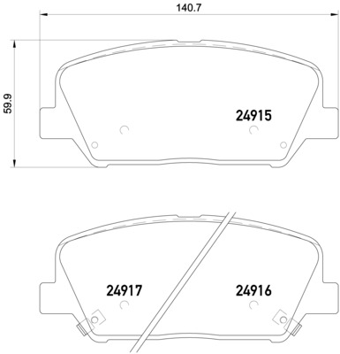 Placute frana BREMBO P 30 065