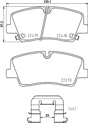 Placute frana BREMBO P 30 089