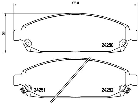 Placute frana BREMBO P 37 010