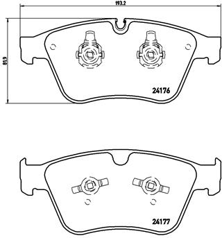 Placute frana BREMBO P 50 105