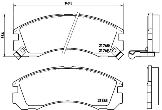 Placute frana BREMBO P 54 017