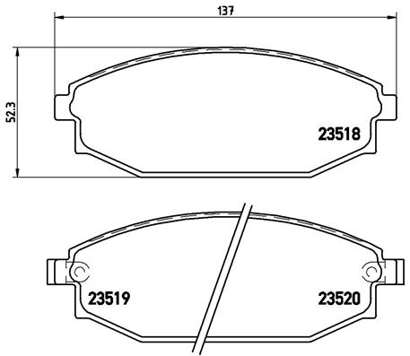 Placute frana BREMBO P 54 027