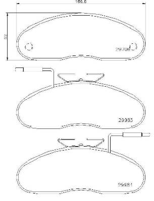 Placute frana BREMBO P 56 019
