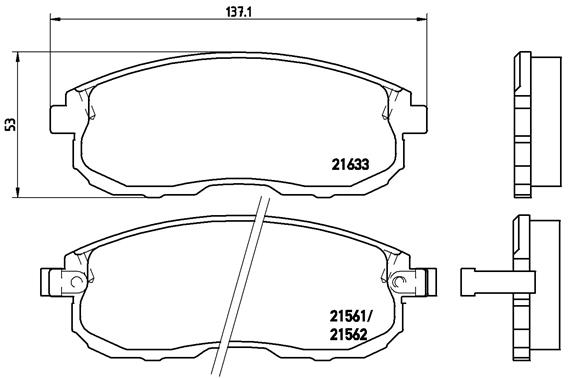 Placute frana BREMBO P 56 021