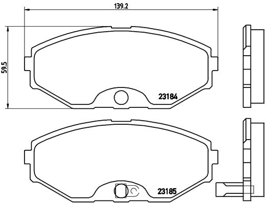 Placute frana BREMBO P 56 045