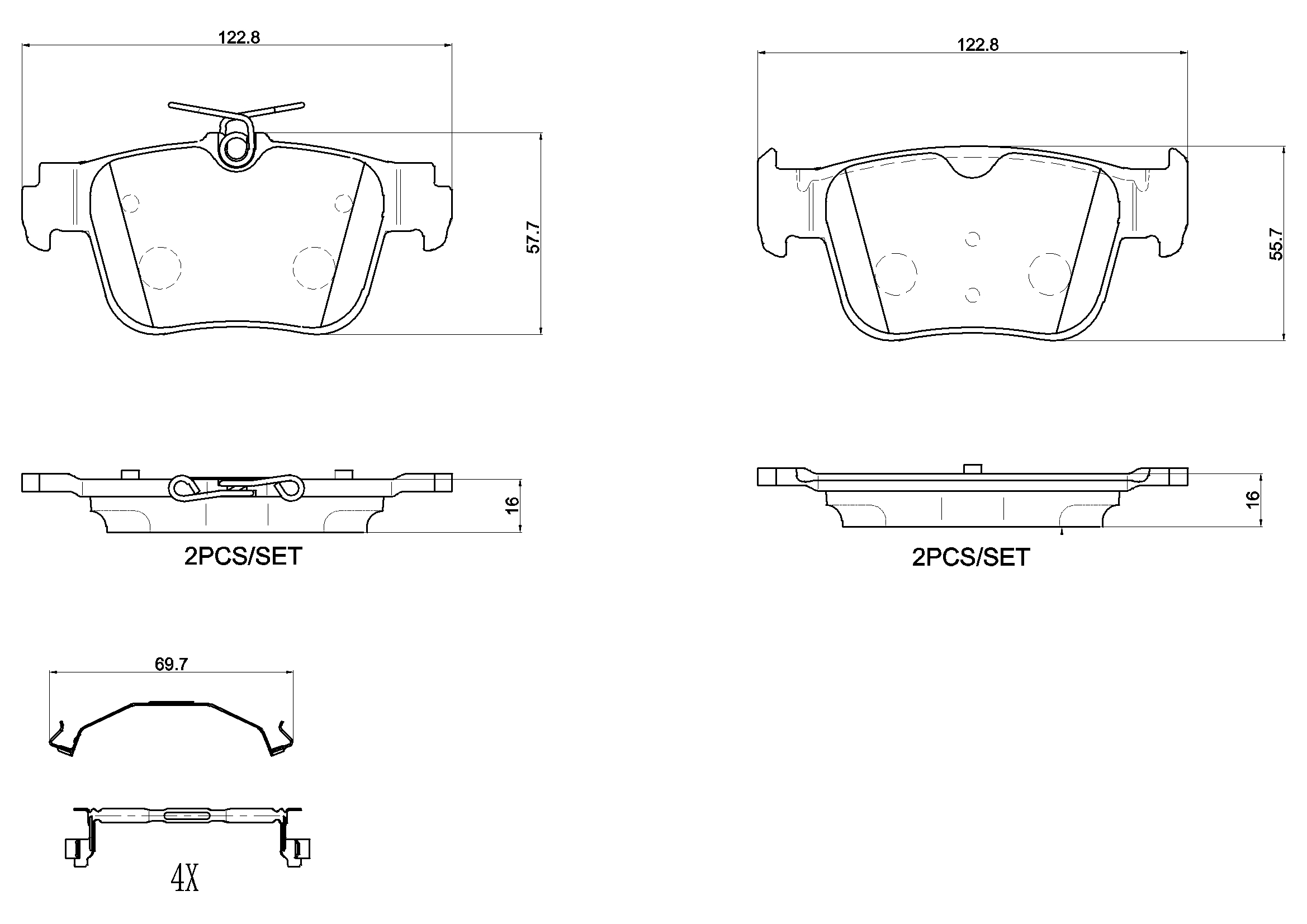 Placute frana BREMBO P85184