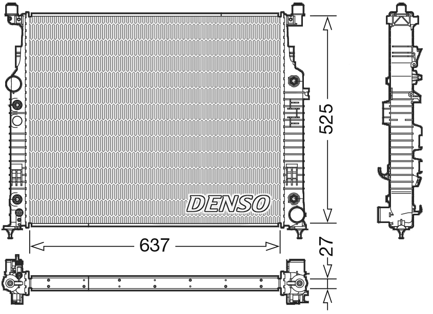 Radiator racire motor MERCEDES-BENZ M-CLASS (W164) ML 320 CDI 4-matic (164.122)  diesel 224 cai DENSO DRM17056