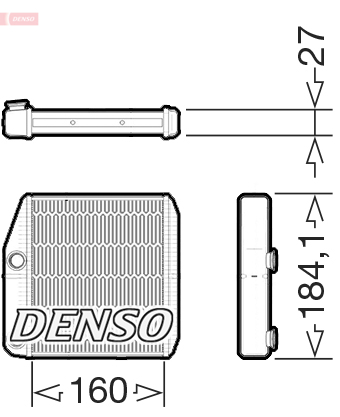 Schimbator caldura incalzire habitaclu DENSO DRR09076