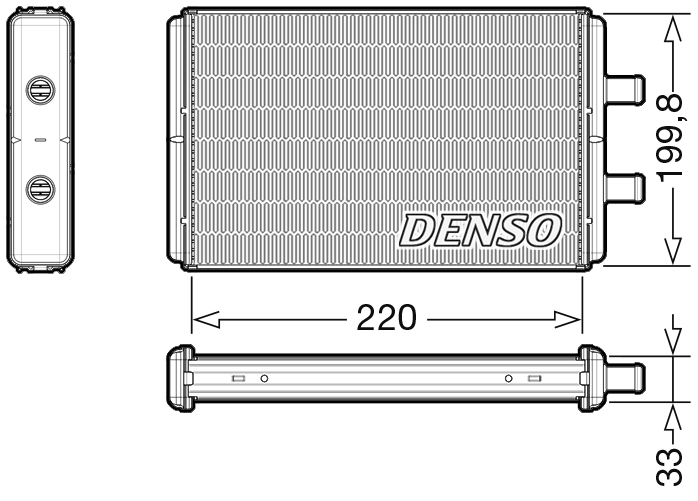 Schimbator caldura incalzire habitaclu DENSO DRR12016