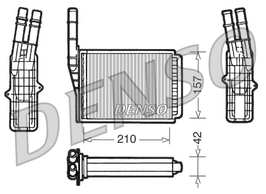 Schimbator caldura incalzire habitaclu DENSO DRR23013