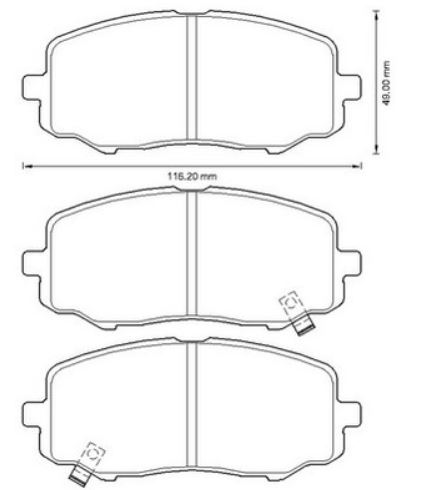 Placute frana KRIEGER 0950006151