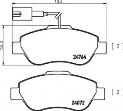 Placute frana KRIEGER 0950006284