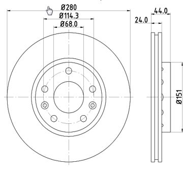 Disc frana MTR 12108515