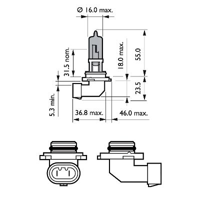 Bec far faza lunga PHILIPS 9005WVUB1