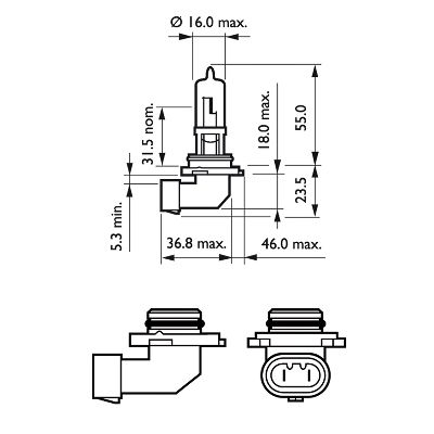 Bec far faza lunga PHILIPS 9005PRC1