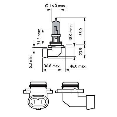 Bec far faza lunga PHILIPS 9006WVUB1