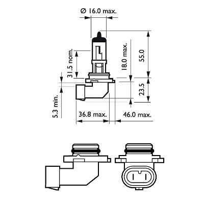 Bec far faza lunga PHILIPS 9006PRC1