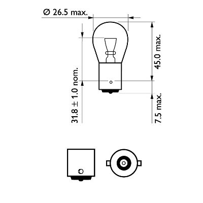 Bec semnalizator PHILIPS 12498VPB2